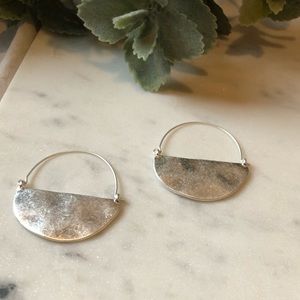 Semi-Circle Hoops in Silver